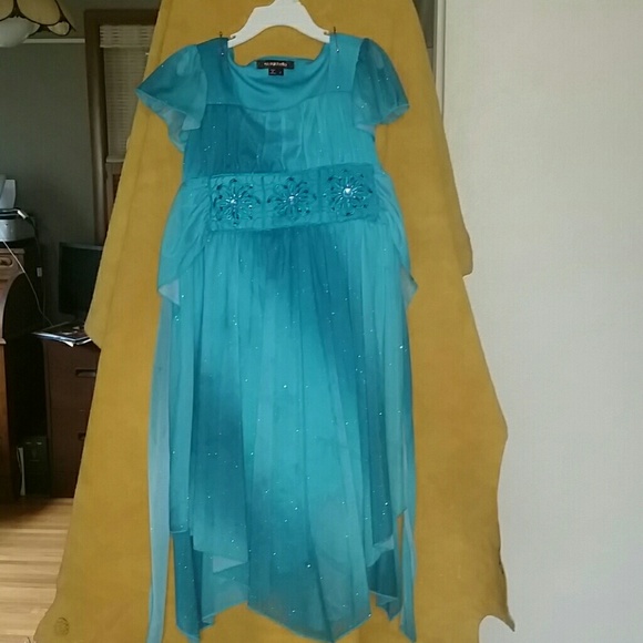 DAZZLING TEAL DRESS - Picture 1 of 4